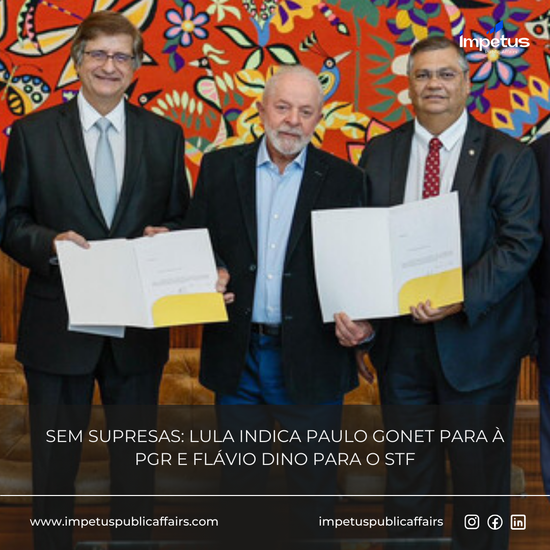 Sem surpresas: Lula indica Paulo Gonet para a PGR e Flávio Dino para o STF